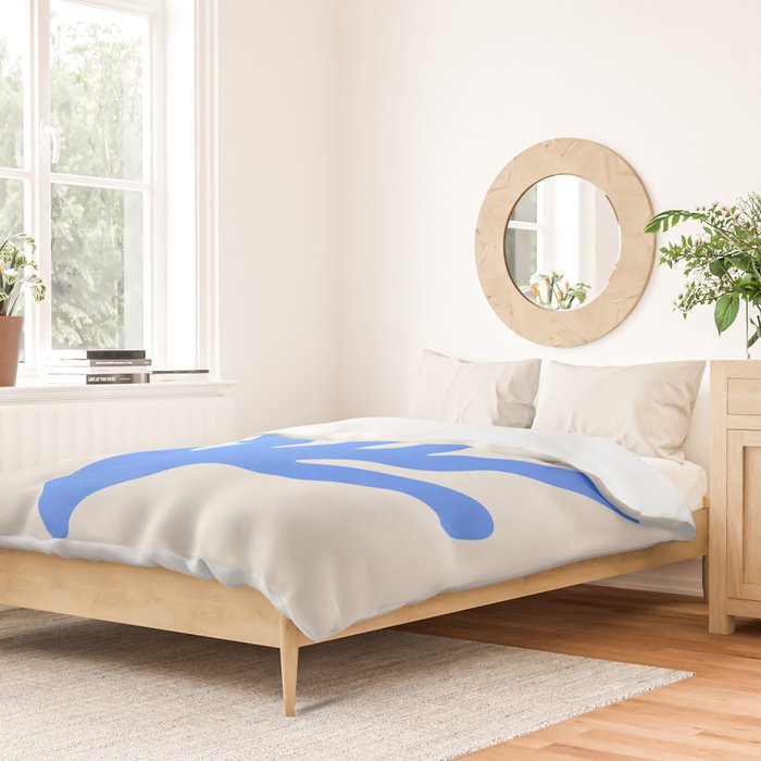 Jazz Blue Leaf: Matisse Series 02 | Mid-Century Edition Duvet Cover Gallery Image 2