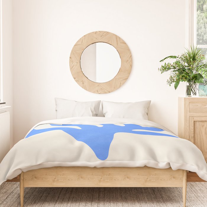 Jazz Blue Leaf: Matisse Series 02 | Mid-Century Edition Duvet Cover Gallery Image 3