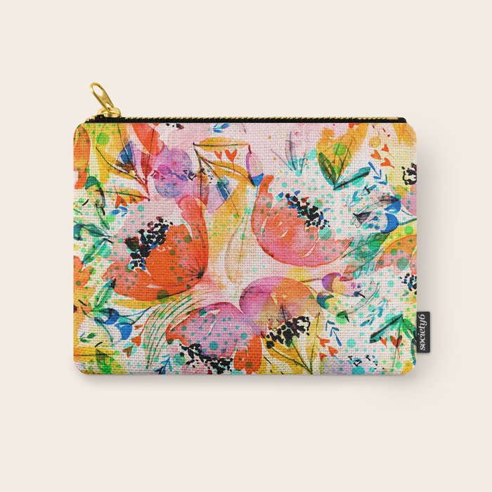 flowered Carry All Pouch Gallery Image 1