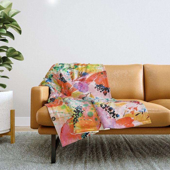 flowered Throw Blanket Gallery Image 1