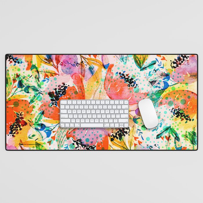 flowered Desk Mat Gallery Image 1