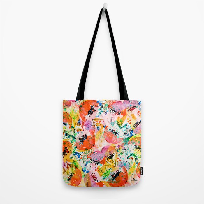 flowered Tote Bag Gallery Image 2