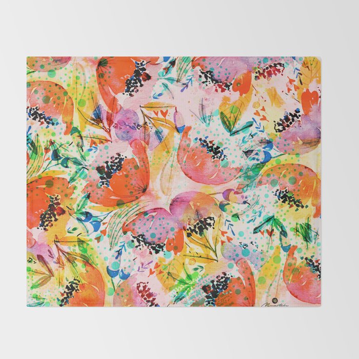 flowered Throw Blanket Gallery Image 2
