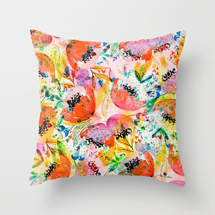 flowered Throw Pillow Gallery Image 6