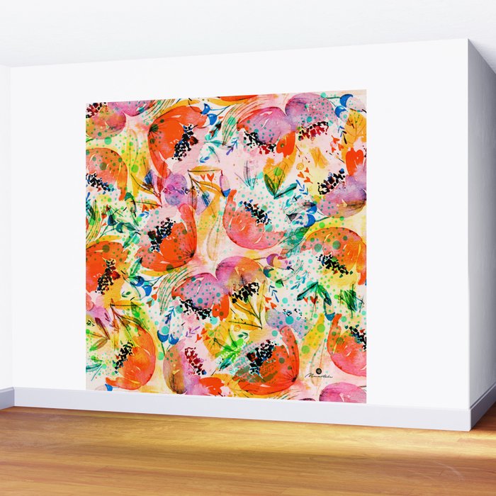 flowered Wall Mural Gallery Image 2