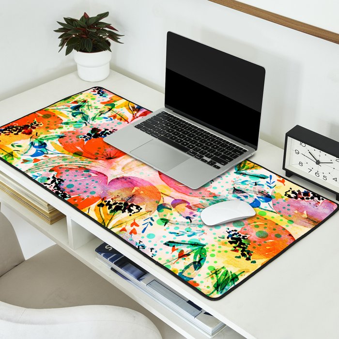 flowered Desk Mat Gallery Image 2