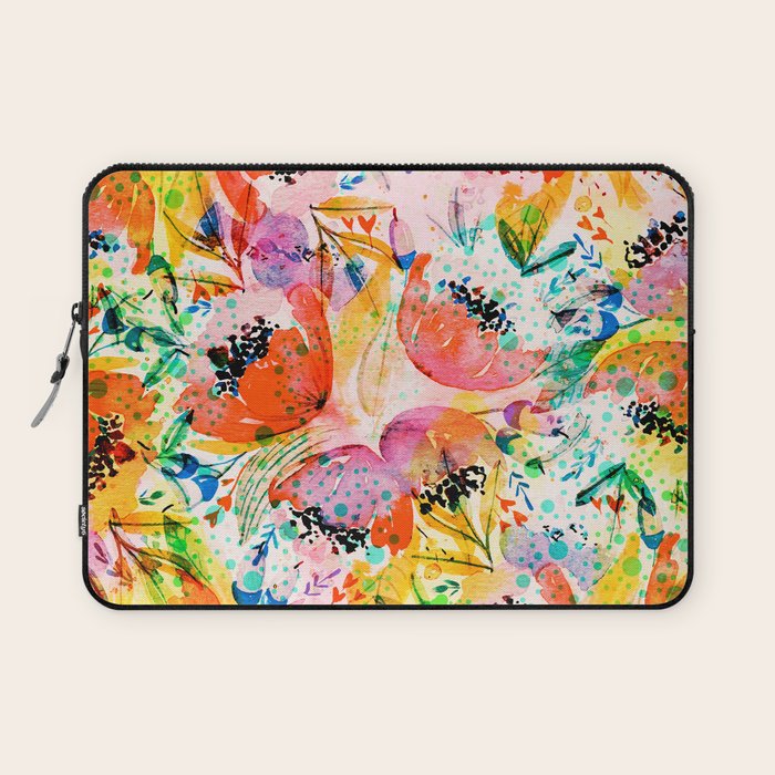 flowered Laptop Sleeve Gallery Image 1