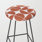 Mid Century Modern Geometric 04 Terracotta Stool Gallery Image 2