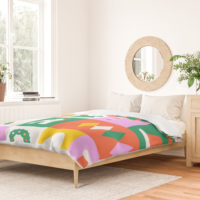 Christmas geometric mosaic art pattern Duvet Cover Gallery Image 2