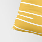 Minimal, Geometric Stripes Pattern in Yellow Pillow Sham Gallery Image 4