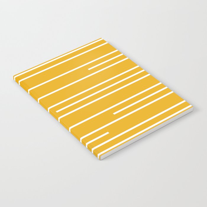 Minimal, Geometric Stripes Pattern in Yellow Notebook Gallery Image 2