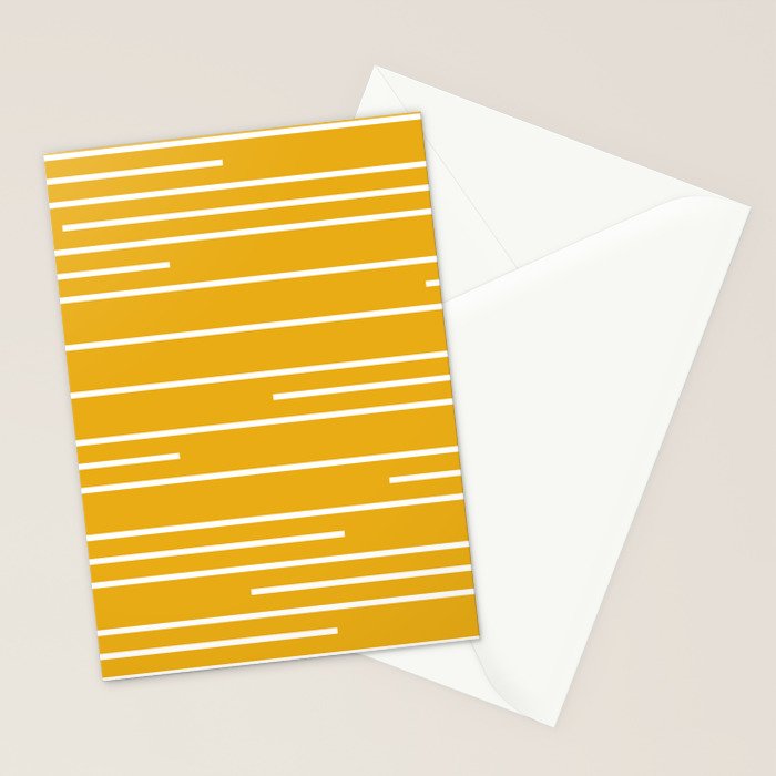 Minimal, Geometric Stripes Pattern in Yellow Stationery Card Gallery Image 2
