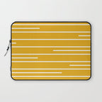 Minimal, Geometric Stripes Pattern in Yellow Laptop Sleeve Gallery Image 1