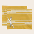 Minimal, Geometric Stripes Pattern in Yellow Placemat Gallery Image 1