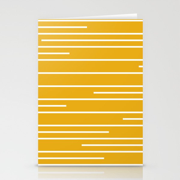 Minimal, Geometric Stripes Pattern in Yellow Stationery Card Gallery Image 1