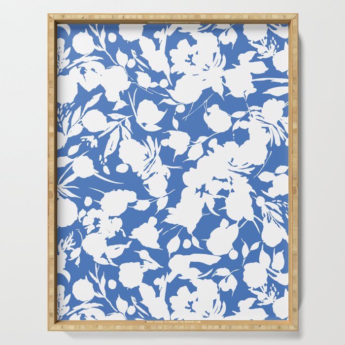 Floral Simplistic Silhouettes B Serving Tray Gallery Image 1