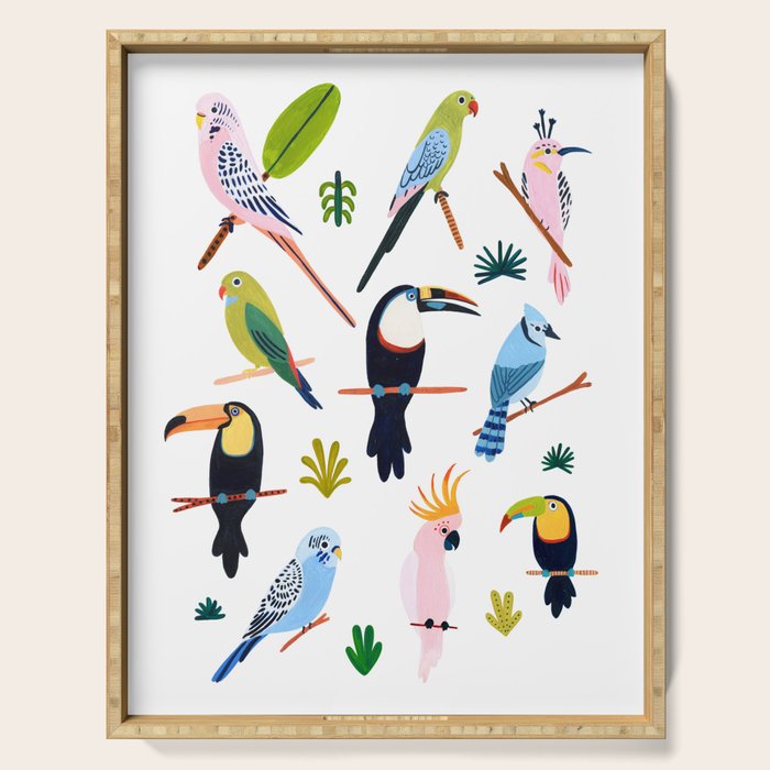 Birds of the Rainforest Serving Tray Gallery Image 1