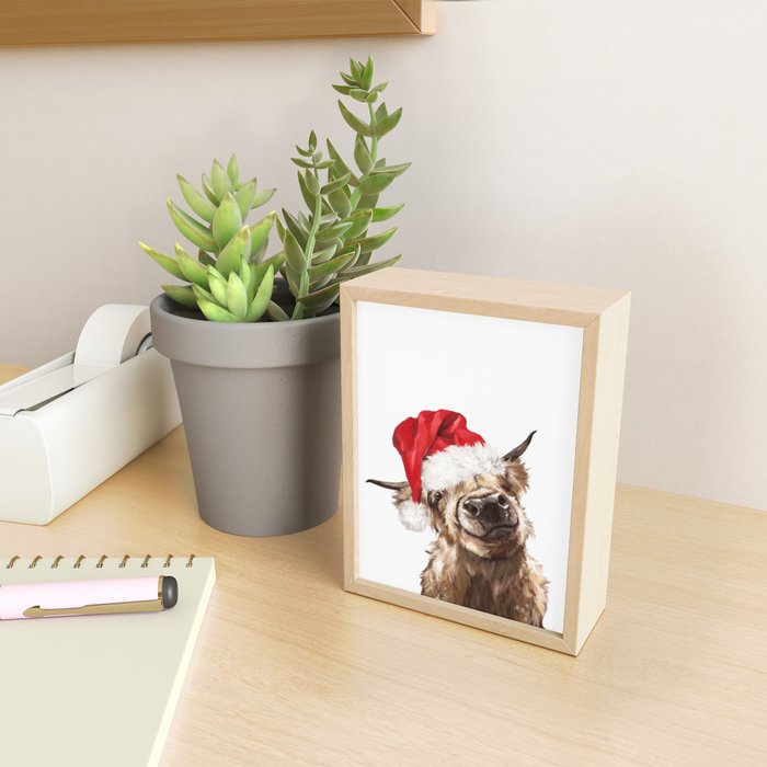 Christmas Highland Cow Mini Art Print Gallery Image 2