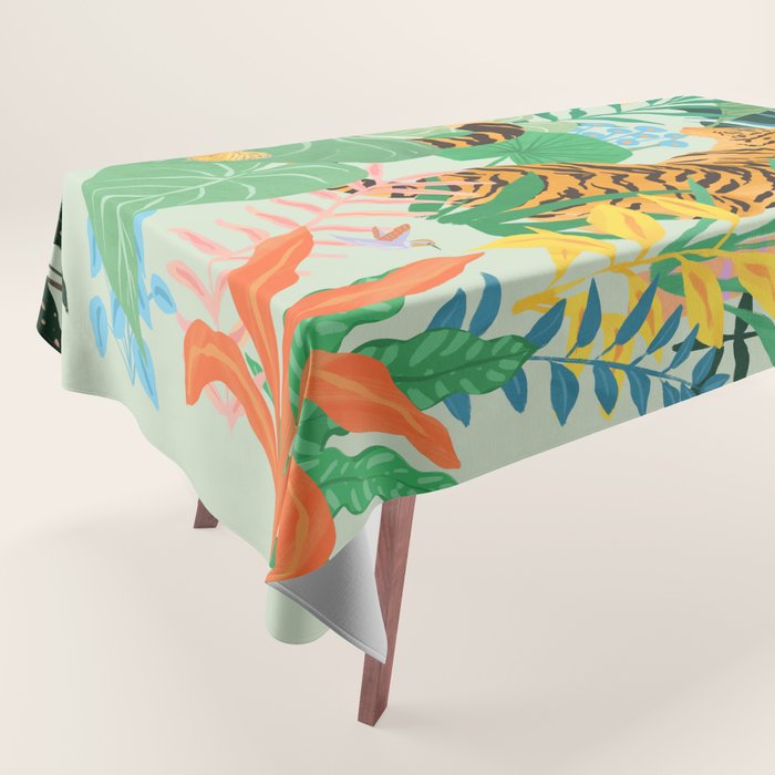 Tiger in Jungle  Tablecloth Gallery Image 1