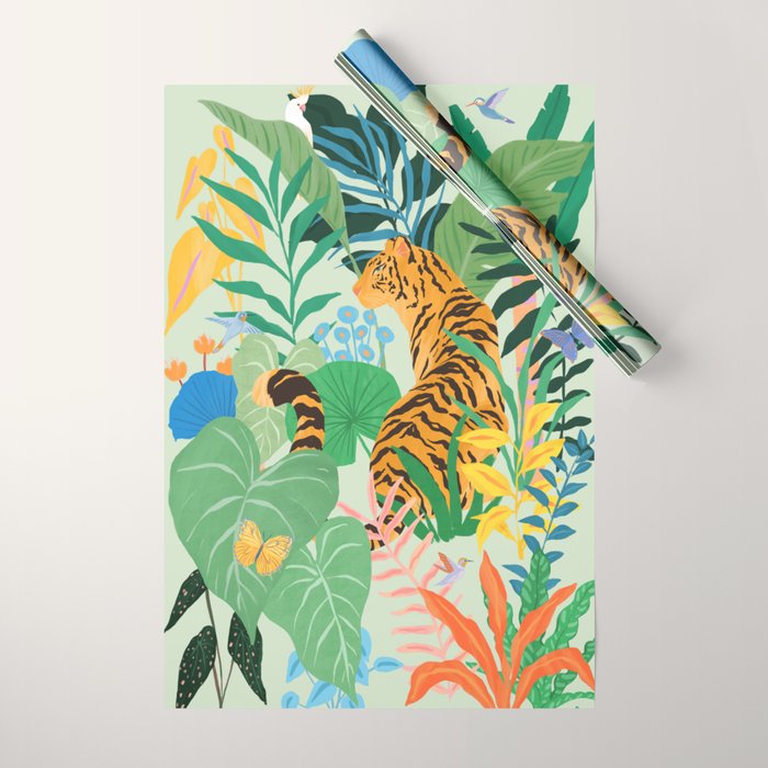 Tiger in Jungle  Wrapping Paper Gallery Image 1