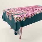 King Of The Jungle 02: Pink Tiger Edition Tablecloth Gallery Image 1