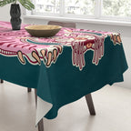 King Of The Jungle 02: Pink Tiger Edition Tablecloth Gallery Image 3