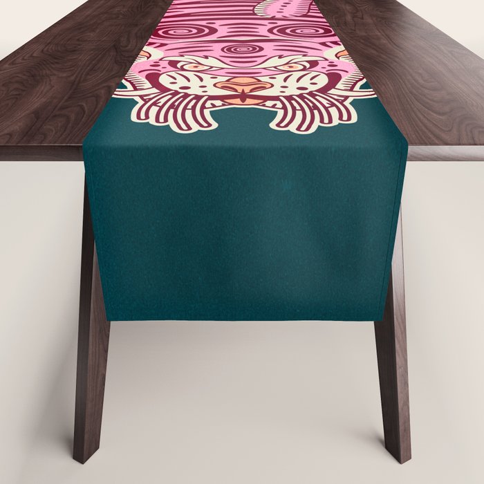 King Of The Jungle 02: Pink Tiger Edition Table Runner Gallery Image 1