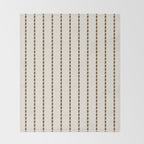 Dashed Lines (Cream & Chocolate) Throw Blanket Gallery Image 2