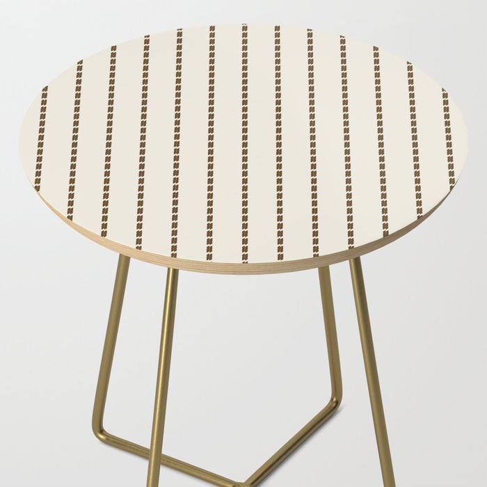 Dashed Lines (Cream & Chocolate) Side Table Gallery Image 2