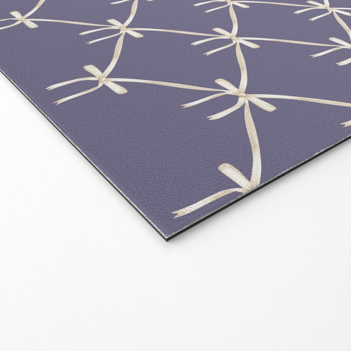 Bows & Ribbons Pattern XXXIII Neutral Lavender Purple Welcome Mat Gallery Image 2