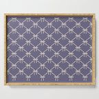 Bows & Ribbons Pattern XXXIII Neutral Lavender Purple Serving Tray Gallery Image 1
