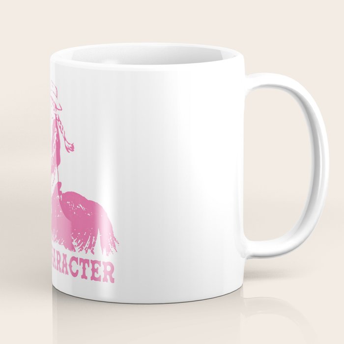 Mane Character Cowgirl Western Pun - Pink Horse funny Coffee Mug Gallery Image 1