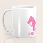 Mane Character Cowgirl Western Pun - Pink Horse funny Coffee Mug Gallery Image 3
