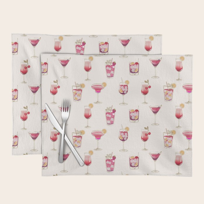  Light Glam Cocktails Theme Placemat Gallery Image 1