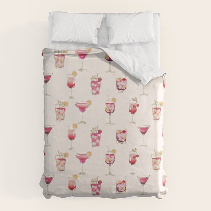  Light Glam Cocktails Theme Duvet Cover Gallery Image 6