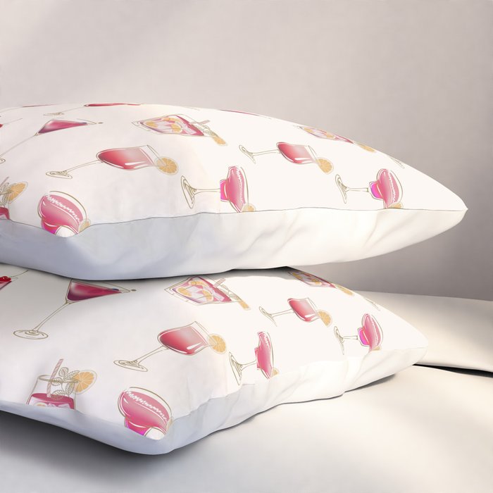  Light Glam Cocktails Theme Pillow Sham Gallery Image 3