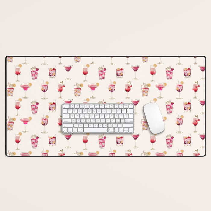  Light Glam Cocktails Theme Desk Mat Gallery Image 1