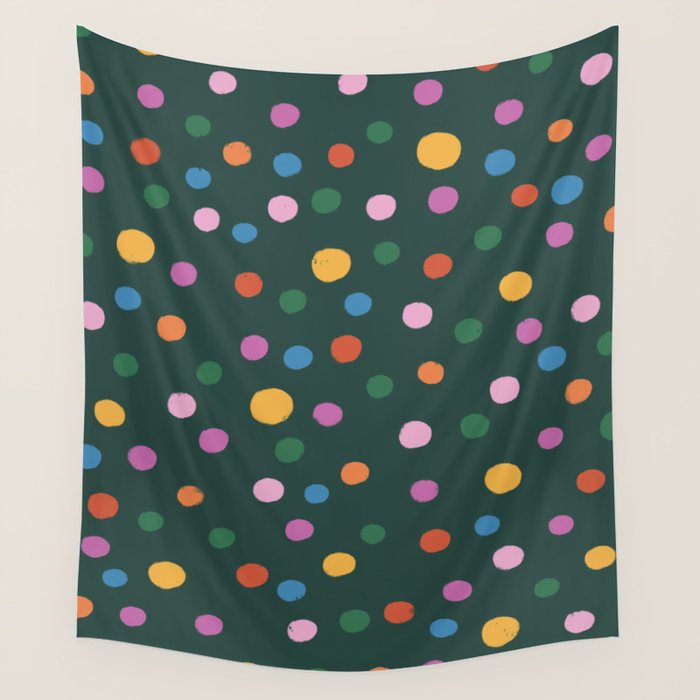 Dancing Balls on Green Wall Tapestry Gallery Image 4