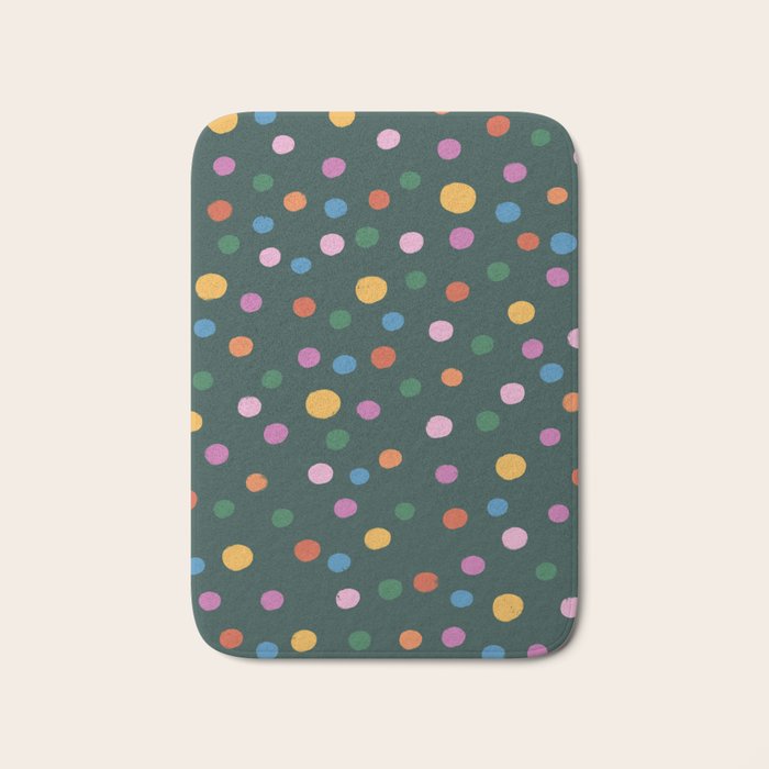 Dancing Balls on Green Bath Mat Gallery Image 1