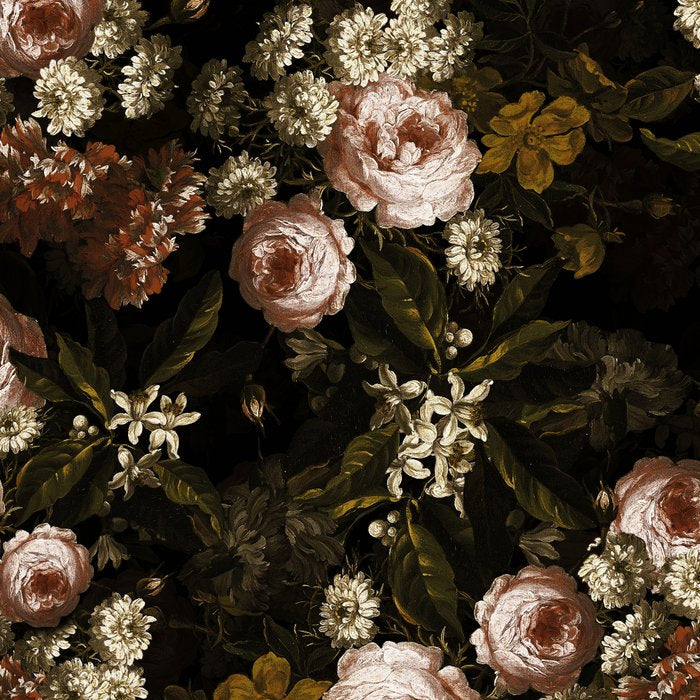 Antique Botanical Roses And Chamomile Midnight Sepia Garden Coffee Mug Gallery Image 2