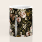 Antique Botanical Roses And Chamomile Midnight Sepia Garden Coffee Mug Gallery Image 4