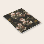Antique Botanical Roses And Chamomile Midnight Sepia Garden Notebook Gallery Image 3