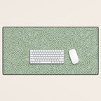 Topographic- Sage Green Desk Mat Gallery Image 1