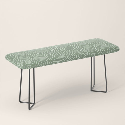 Topographic- Sage Green Bench