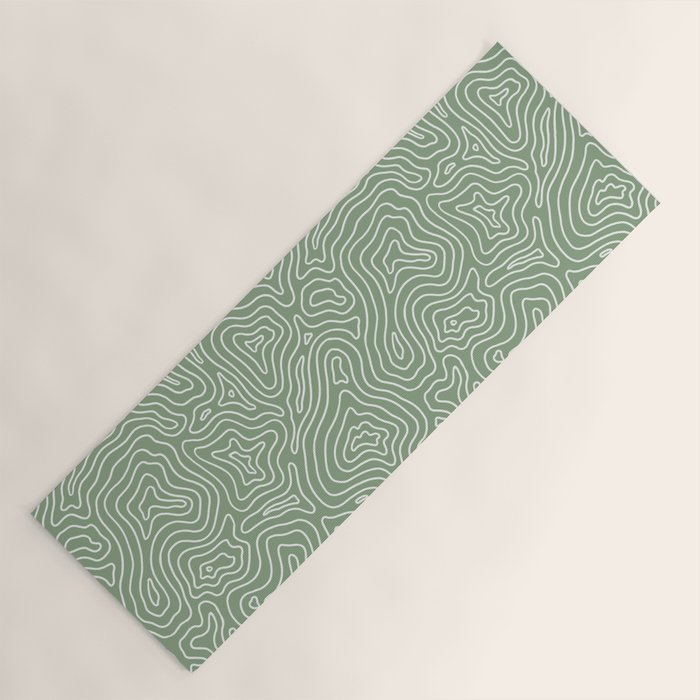 Topographic- Sage Green Yoga Mat Gallery Image 1