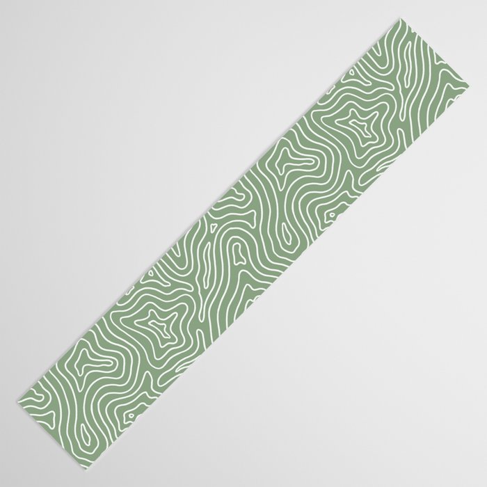 Topographic- Sage Green Table Runner Gallery Image 3