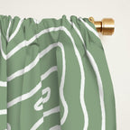 Topographic- Sage Green Window Curtain Gallery Image 2