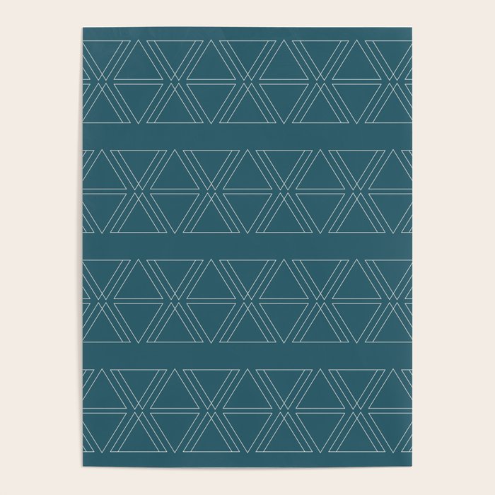 lines geo-teal Poster Gallery Image 4