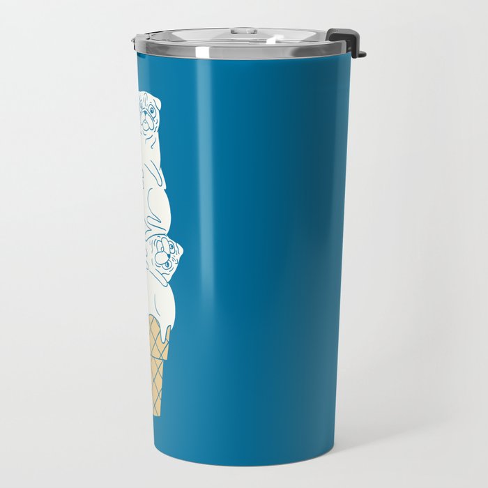 Pug Ice Cream Travel Mug Gallery Image 2