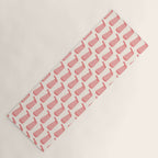 Golf Club Head Vintage Pattern (Beige/Pink) Yoga Mat Gallery Image 1